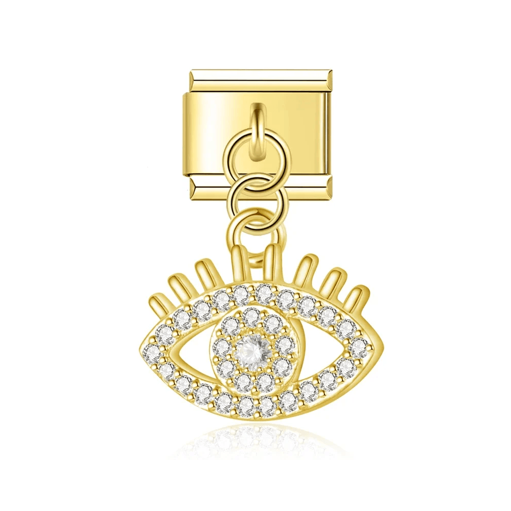 Złote oko proroka z cyrkoniami - MyCharms